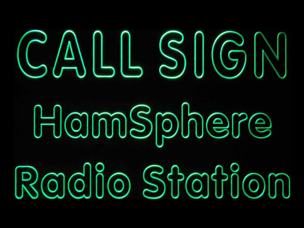 ADVPRO Custom Call Sign Hamsphere Radio Station Led Neon Sign st4-we-tm - Green