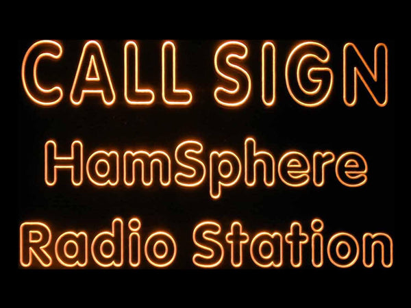 ADVPRO Custom Call Sign Hamsphere Radio Station Led Neon Sign st4-we-tm - Orange