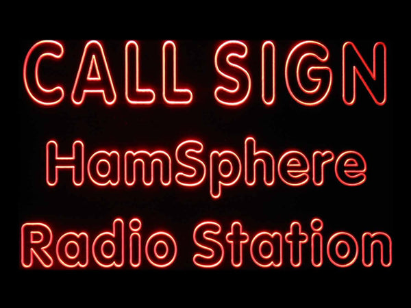 ADVPRO Custom Call Sign Hamsphere Radio Station Led Neon Sign st4-we-tm - Red