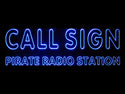 ADVPRO Custom Call Sign Pirate Radio Station On Air Led Neon Sign st4-wf-tm - Blue