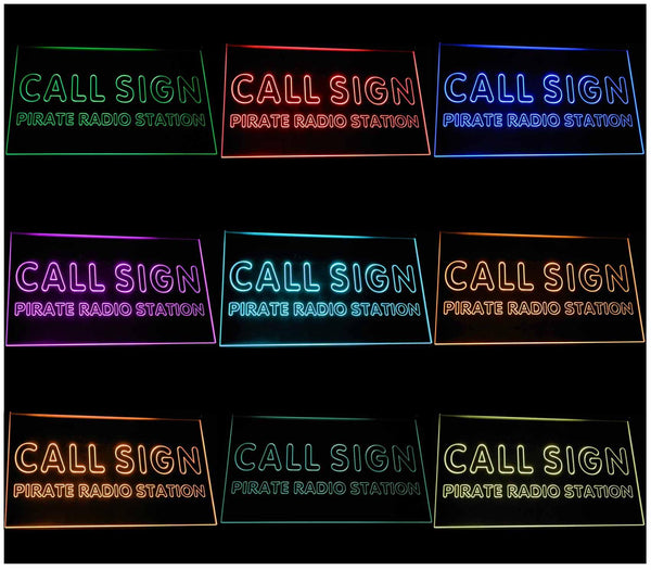 ADVPRO Custom Call Sign Pirate Radio Station On Air Led Neon Sign st4-wf-tm - Multicolor