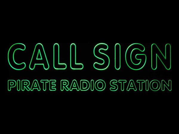 ADVPRO Custom Call Sign Pirate Radio Station On Air Led Neon Sign st4-wf-tm - Green