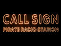ADVPRO Custom Call Sign Pirate Radio Station On Air Led Neon Sign st4-wf-tm - Orange