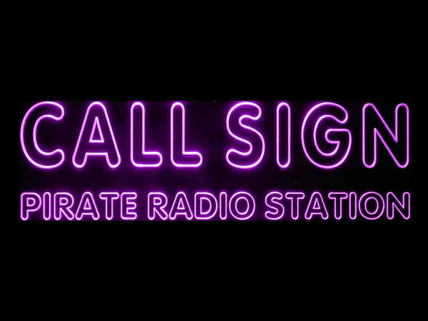 ADVPRO Custom Call Sign Pirate Radio Station On Air Led Neon Sign st4-wf-tm - Purple