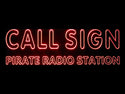 ADVPRO Custom Call Sign Pirate Radio Station On Air Led Neon Sign st4-wf-tm - Red