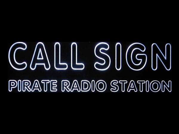 ADVPRO Custom Call Sign Pirate Radio Station On Air Led Neon Sign st4-wf-tm - White