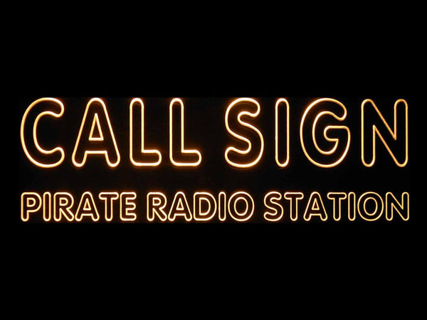 ADVPRO Custom Call Sign Pirate Radio Station On Air Led Neon Sign st4-wf-tm - Yellow