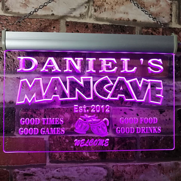 ADVPRO Daniel's Man Cave Bar Custom Personalized Name & Date Neon Sign st4-x0012-tm - Purple