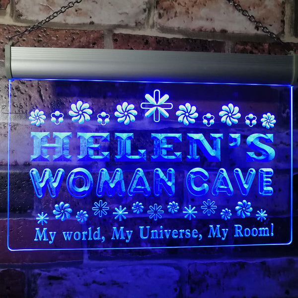ADVPRO Helen's Woman Cave Room Custom Personalized Name Neon Sign st4-x2015-tm - Blue