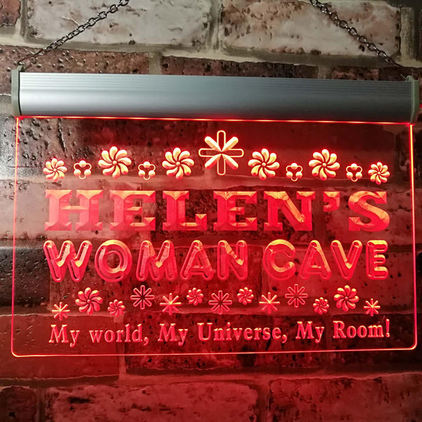 ADVPRO Helen's Woman Cave Room Custom Personalized Name Neon Sign st4-x2015-tm - Red