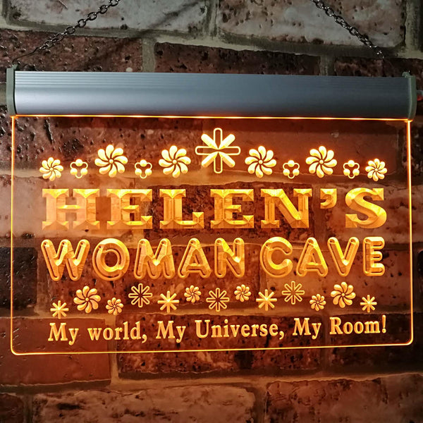 ADVPRO Helen's Woman Cave Room Custom Personalized Name Neon Sign st4-x2015-tm - Yellow