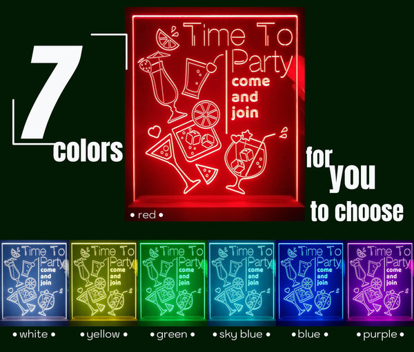 ADVPRO Time to party come and join Tabletop LED neon sign st5-j5001