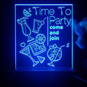 ADVPRO Time to party come and join Tabletop LED neon sign st5-j5001 - Blue