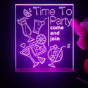 ADVPRO Time to party come and join Tabletop LED neon sign st5-j5001 - Purple