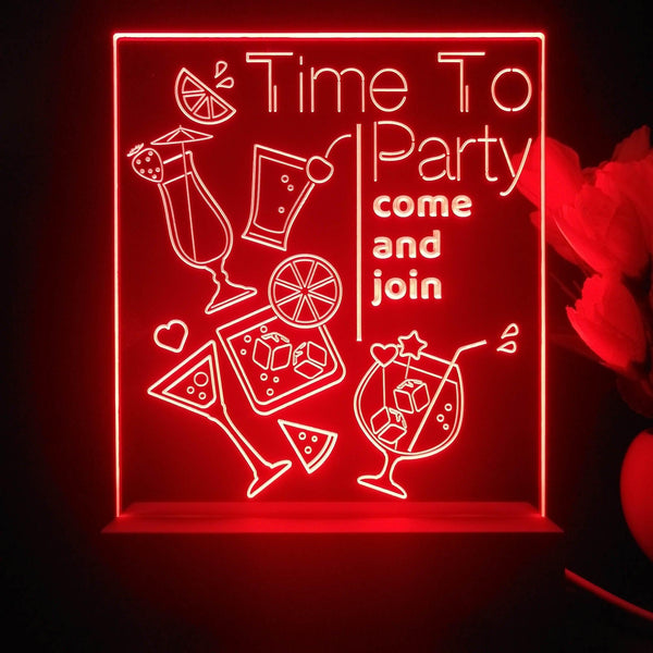 ADVPRO Time to party come and join Tabletop LED neon sign st5-j5001 - Red