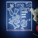ADVPRO Time to party come and join Tabletop LED neon sign st5-j5001 - White