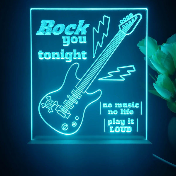 ADVPRO Rock you tonight Tabletop LED neon sign st5-j5003 - Sky Blue