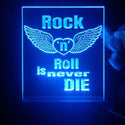 ADVPRO Rock N Roll is never die01 Tabletop LED neon sign st5-j5004 - Blue