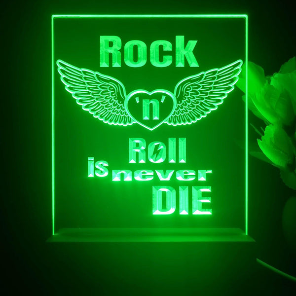 ADVPRO Rock N Roll is never die01 Tabletop LED neon sign st5-j5004 - Green