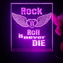 ADVPRO Rock N Roll is never die01 Tabletop LED neon sign st5-j5004 - Purple