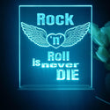 ADVPRO Rock N Roll is never die01 Tabletop LED neon sign st5-j5004 - Sky Blue