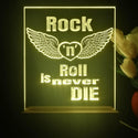 ADVPRO Rock N Roll is never die01 Tabletop LED neon sign st5-j5004 - Yellow