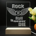 ADVPRO Rock N Roll is never die01 Tabletop LED neon sign st5-j5004 - 7 Color