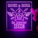 ADVPRO Rock N Roll is never die02 Tabletop LED neon sign st5-j5005 - Purple