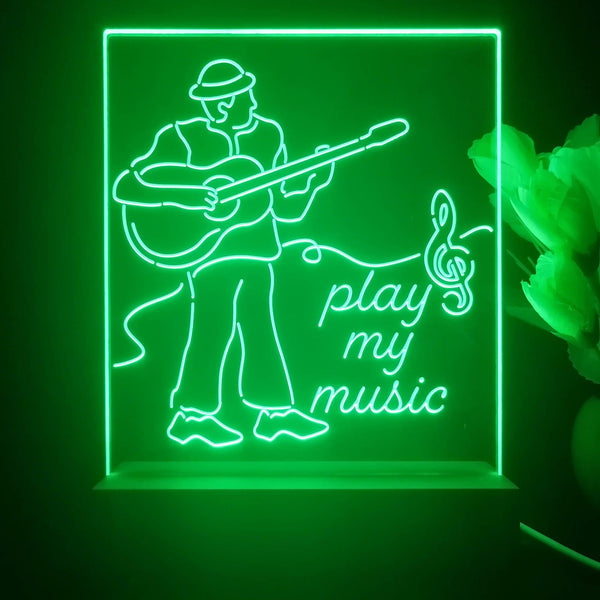 ADVPRO play my music Tabletop LED neon sign st5-j5006 - Green