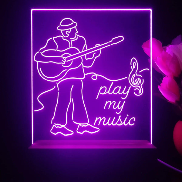 ADVPRO play my music Tabletop LED neon sign st5-j5006 - Purple