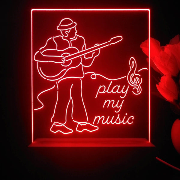 ADVPRO play my music Tabletop LED neon sign st5-j5006 - Red