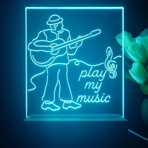 ADVPRO play my music Tabletop LED neon sign st5-j5006 - Sky Blue