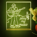 ADVPRO play my music Tabletop LED neon sign st5-j5006 - Yellow