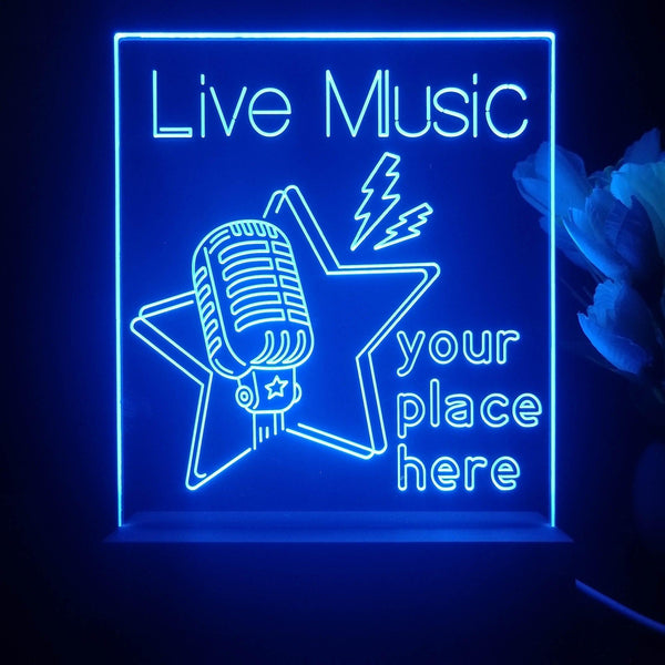 ADVPRO Live Music_Your place here Tabletop LED neon sign st5-j5007 - Blue