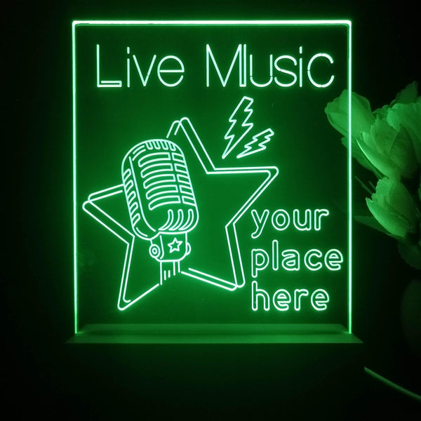 ADVPRO Live Music_Your place here Tabletop LED neon sign st5-j5007 - Green