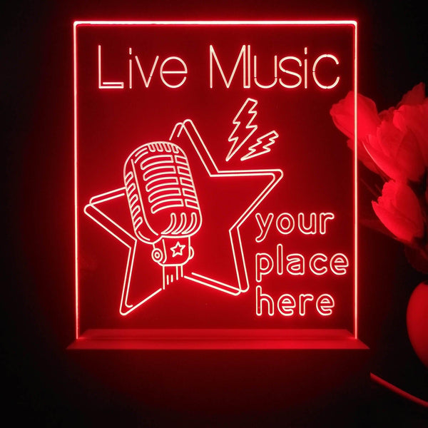 ADVPRO Live Music_Your place here Tabletop LED neon sign st5-j5007 - Red