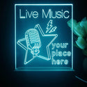 ADVPRO Live Music_Your place here Tabletop LED neon sign st5-j5007 - Sky Blue