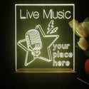 ADVPRO Live Music_Your place here Tabletop LED neon sign st5-j5007 - Yellow