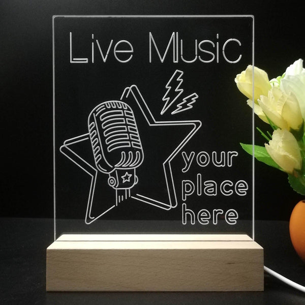 ADVPRO Live Music_Your place here Tabletop LED neon sign st5-j5007 - 7 Color