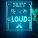 ADVPRO Play it LOUD Tabletop LED neon sign st5-j5008 - Sky Blue