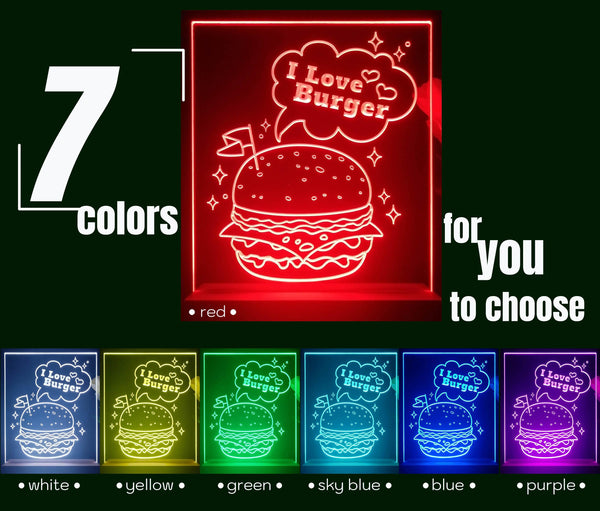 ADVPRO I love burger Tabletop LED neon sign st5-j5009