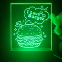 ADVPRO I love burger Tabletop LED neon sign st5-j5009 - Green