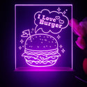 ADVPRO I love burger Tabletop LED neon sign st5-j5009 - Purple