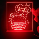 ADVPRO I love burger Tabletop LED neon sign st5-j5009 - Red