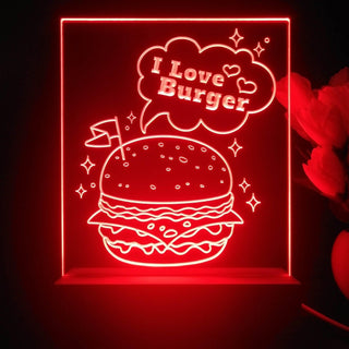 ADVPRO I love burger Tabletop LED neon sign st5-j5009 - Red