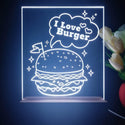 ADVPRO I love burger Tabletop LED neon sign st5-j5009 - White