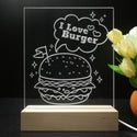 ADVPRO I love burger Tabletop LED neon sign st5-j5009 - 7 Color