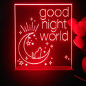 ADVPRO good night world with cat Tabletop LED neon sign st5-j5010 - Red