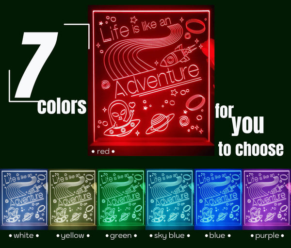 ADVPRO Life is like an adventure Tabletop LED neon sign st5-j5012