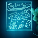ADVPRO Life is like an adventure Tabletop LED neon sign st5-j5012 - Sky Blue